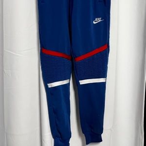 Nike Blue Red White Fleece joggers youth XL
